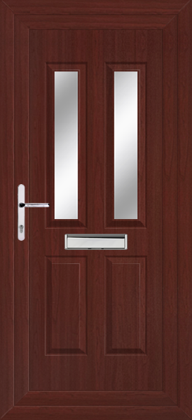 Rosewood Cannich Two Clear/Pattern Upvc Door