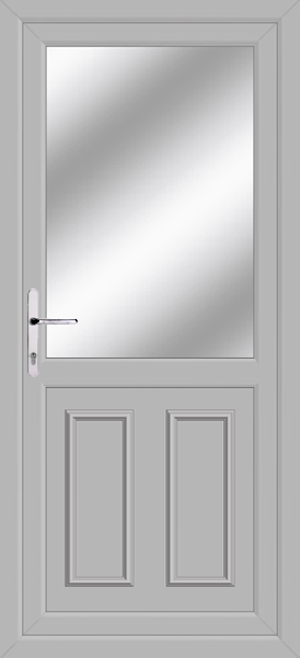 Agate Grey Edinburgh Half Clear/Pattern Glass Back Door