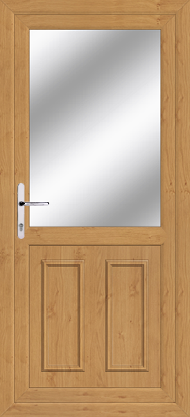 Irish Oak Edinburgh Half Clear/Pattern Back Door