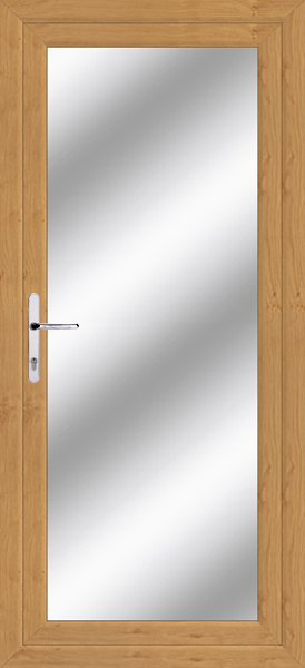 Irish Oak Full Glazed Clear/Pattern Upvc Door