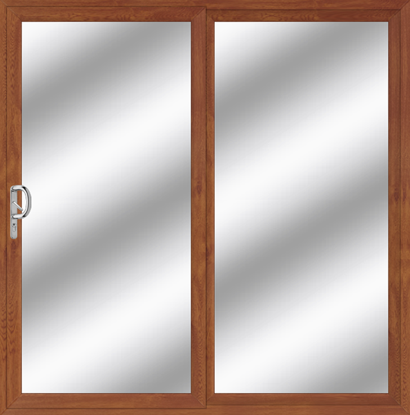 Golden Oak Upvc Patio Doors