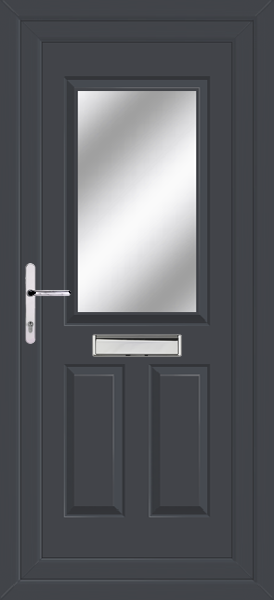 Anthracite Grey Katrine Clear/Pattern Upvc Door