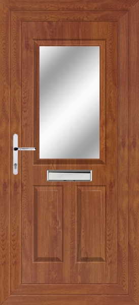 Golden Oak Katrine Clear/Pattern Upvc Door
