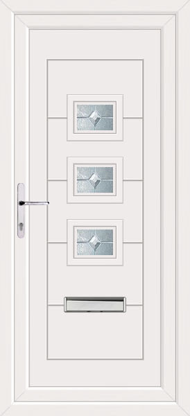 White Lussa Mezanno Upvc Front Door