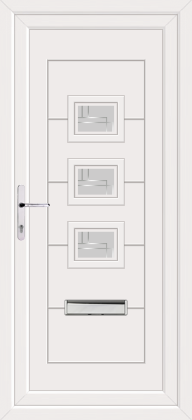 White Lussa Roma Upvc Front Door