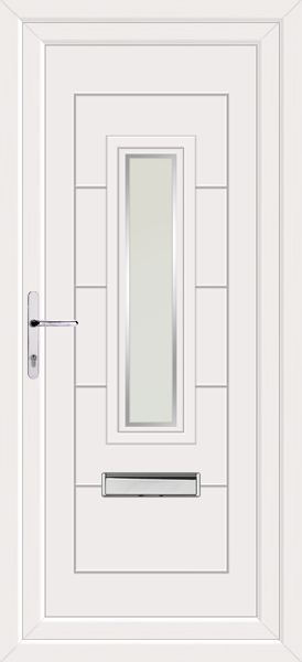 White Montrose Naples Upvc Front Door