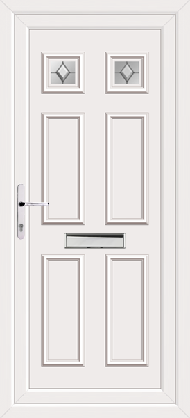 White Rannoch Two Zirconia upvc front doors