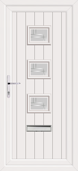 White Tummel Roma Upvc Front Door