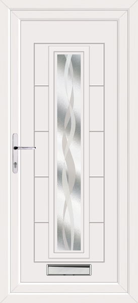 White Virtu Velura Upvc Front Door