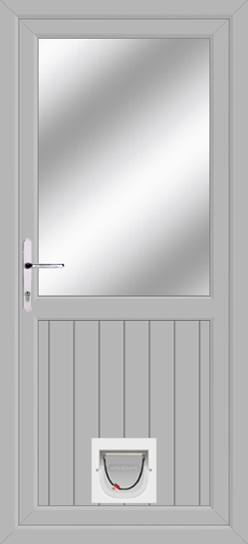 Agate Grey Half Glazed Fife Upvc Doors With Catflaps fife-clearpat-catflap-agate.png
