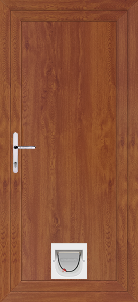 Golden Oak Full Flat Panel Upvc Doors With Catflaps fullflat-catflap-goak.png