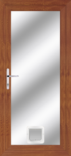 Golden Oak Fully Glazed Upvc Doors With Catflaps fullyglazed-clearpat-catflap-goak.png