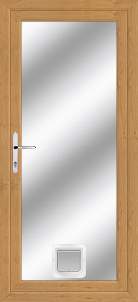 Irish Oak Fully Glazed Upvc Doors With Catflaps fullyglazed-clearpat-catflap-ioak.png