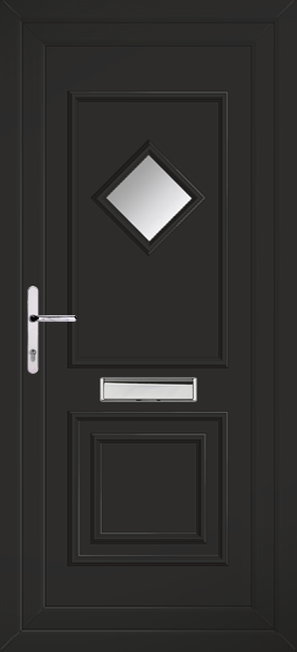 Leven One Black Upvc Front Doors leven-one-clearpat-front-black.png