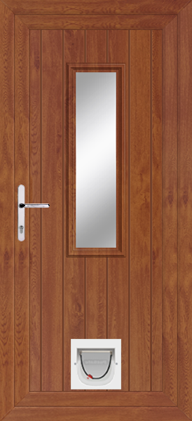 Golden Oak Scaven Upvc Doors With Catflaps scaven-clearpat-catflap-goak.png