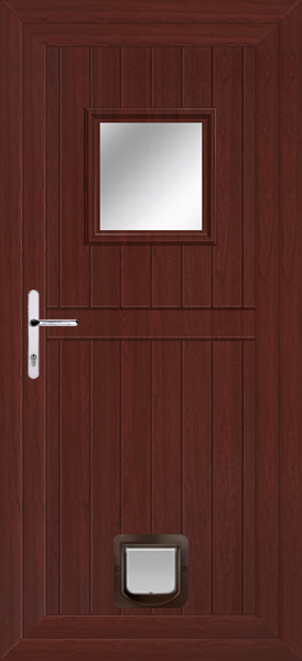 Rosewood Torridon Upvc Doors With Catflaps torridon-clearpat-catflap-rosewood.png
