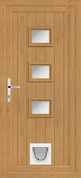 Irish Oak Tummel Upvc Doors With Catflaps tummel-clearpat-catflap-ioak.png
