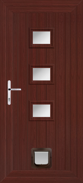 Rosewood Tummel Upvc Doors With Catflaps tummel-clearpat-catflap-rosewood.png