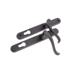 Antique black swan door handle