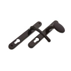 Black lever pad upvc door handle