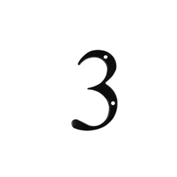 Black upvc door number