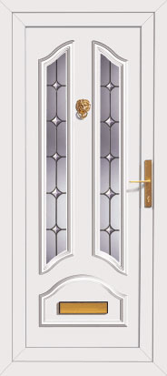 Mahogany upvc front doors