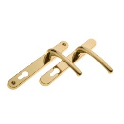 Gold lever door handles