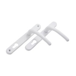 White upvc door handles
