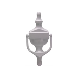 White urn upvc door knocker